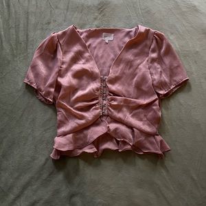 pink corset type princess top